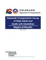 Statewide transit plan. Survey of older adults and adults wilth disabilities, report of results