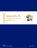 Statewide transportation plan. Appendix D: Transportation system and plan integration