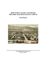 Downtown Salida, Colorado, historic buildings survey, 2001-02 survey report