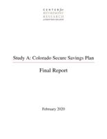 Colorado Secure Savings Program studies