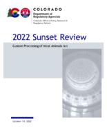 2022 sunset review, Custom Processing of Meat Animals Act