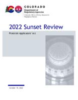 2022 sunset review, Pesticide Applicators' Act