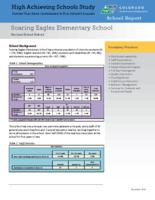 High achieving schools study. Soaring Eagles Elementary School