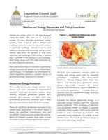Geothermal energy resources and policy incentives