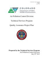 Air Pollution Control Division Technical Services Program Quality assurance project plan