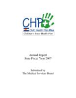 Children's Basic Health Plan annual report. 2007