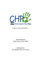 Children's Basic Health Plan annual report. 2008