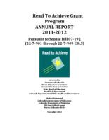 Annual report to the Colorado Department of Public Health and Environment. 2012