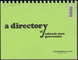 A directory of Colorado state government. 1984