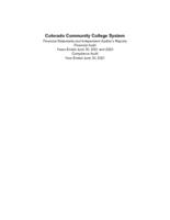 Colorado Community College System : financial statements and independent auditors' reports financial audit, years ended June 30, 2021 and 2020, compliance audit year ended June 30, 2021