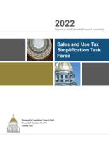 Sales and Use Tax Simplification Task Force : 2022 report to the Colorado General Assembly