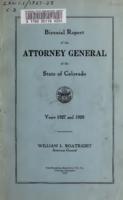 Biennial report of the Attorney General of the State of Colorado for the years 1927/28