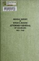 Biennial report of the Attorney General of the State of Colorado for the years 1937/38