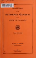 Biennial report of the Attorney General of the State of Colorado for the years 1939/40