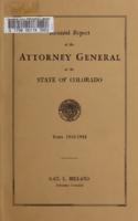 Biennial report of the Attorney General of the State of Colorado for the years 1943/44