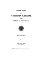 Biennial report of the Attorney General of the State of Colorado for the years 1953/54