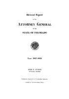 Biennial report of the Attorney General of the State of Colorado for the years 1957/58