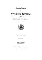 Biennial report of the Attorney General of the State of Colorado for the years 1959/60