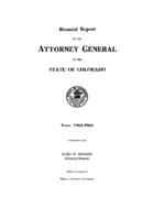 Biennial report of the Attorney General of the State of Colorado for the years 1965/66