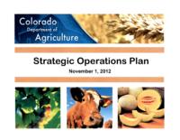 Strategic operations plan 2013/14. Colorado Department of Agriculture