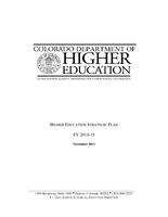 Department of Higher Education strategic plan. 2014/15