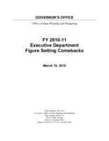Executive department figure setting comebacks. FY2010/11