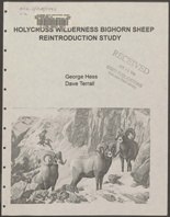 Holycross Wilderness bighorn sheep reintroduction study