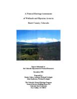 A natural heritage assessment of wetlands and riparian areas in Routt County, Colorado
