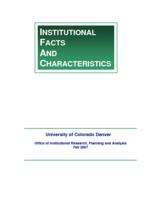 Institutional facts and characteristics. 2007