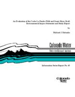 An evaluation of the Cache La Poudre Wild and Scenic River draft environmental impact statement and study report