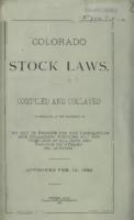 Colorado stock laws