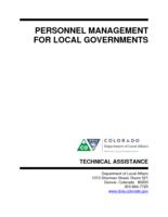 Personnel management for local governments : technical assistance