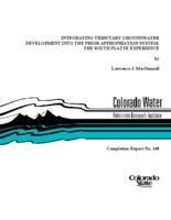 Integrating tributary groundwater development into the prior appropriation system : the South Platte experience