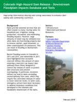 Colorado high-hazard dam release : downstream floodplain impacts database and tools