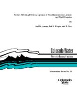 Factors affecting public acceptance of flood insurance in Larimer and Weld Counties, Colorado