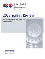2023 sunset review, Division of Banking and the State Banking Board
