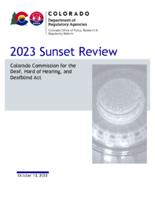 2023 sunset review, Colorado Commission for the Deaf, Hard of Hearing, and Deafblind Act