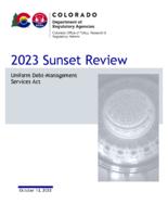 2023 sunset review, Colorado Uniform Debt-management Services Act