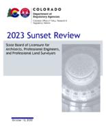 2023 sunset review, State Board of Licensure for Architects, Professional Engineers, and Professional Land Surveyors