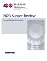 2023 sunset review, Physical Therapy Practice Act