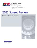 2023 sunset review, Division of Financial Services