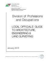 Local officials' guide to architecture, engineering & land surveying