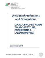 Local officials' guide to architecture, engineering & land surveying