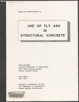 The use of fly ash in structural concrete