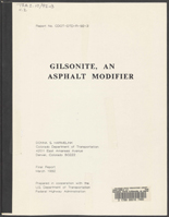 Gilsonite, an asphalt modifier