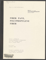 Fiber pave, polypropylene fiber