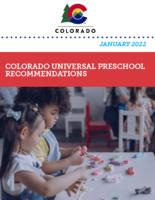 Colorado universal preschool recommendations