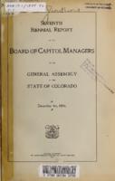 Biennial report of the Board of Capitol Managers to the General Assembly of the State of Colorado. 1895/96