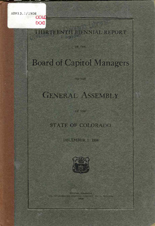 Biennial report of the Board of Capitol Managers to the General Assembly of the State of Colorado. 1907/08