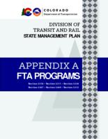 State management plan. Appendix A: FTA programs